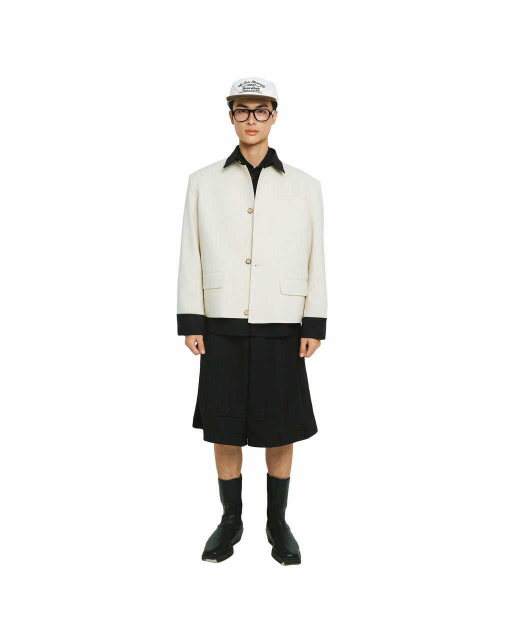 IVORYMIDNIGHT JACKET Ivory full look