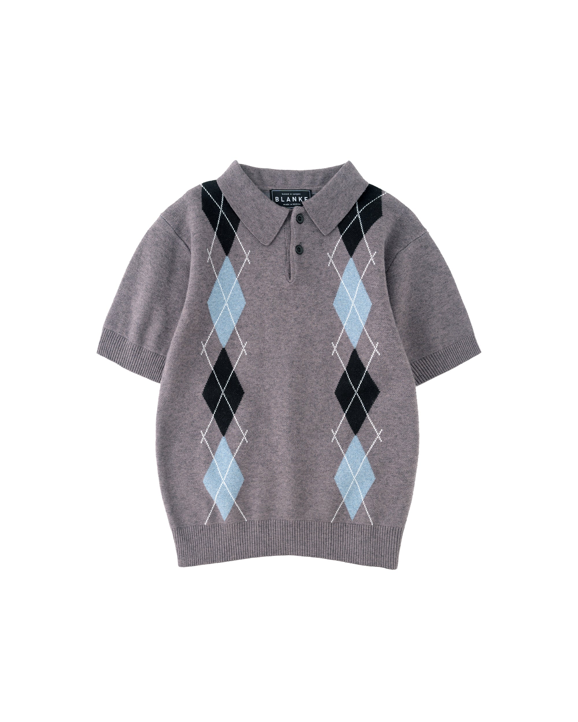 ARTEMIS KNIT POLO beige flatlay