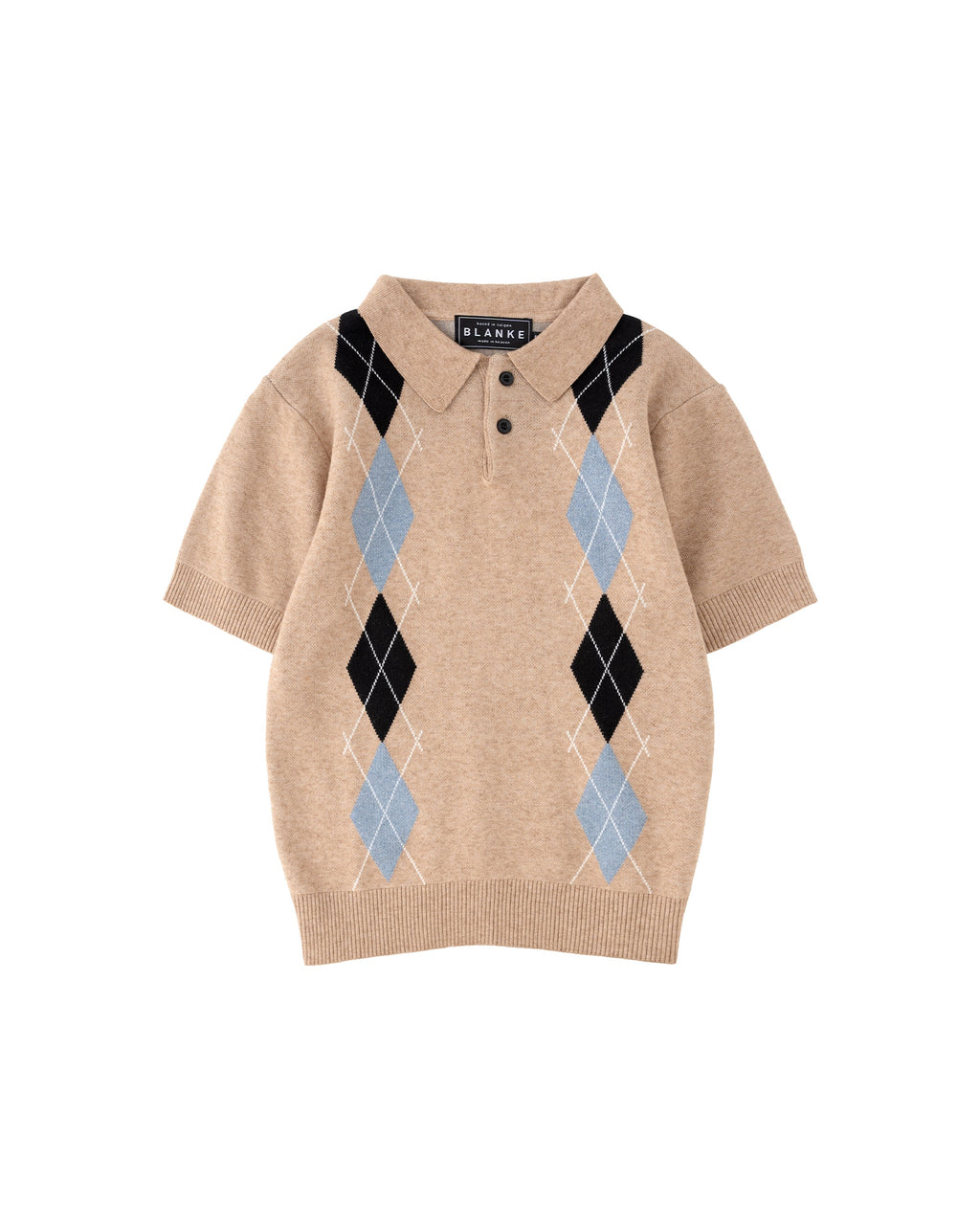 ARTEMIS KNIT POLO grey flatlay