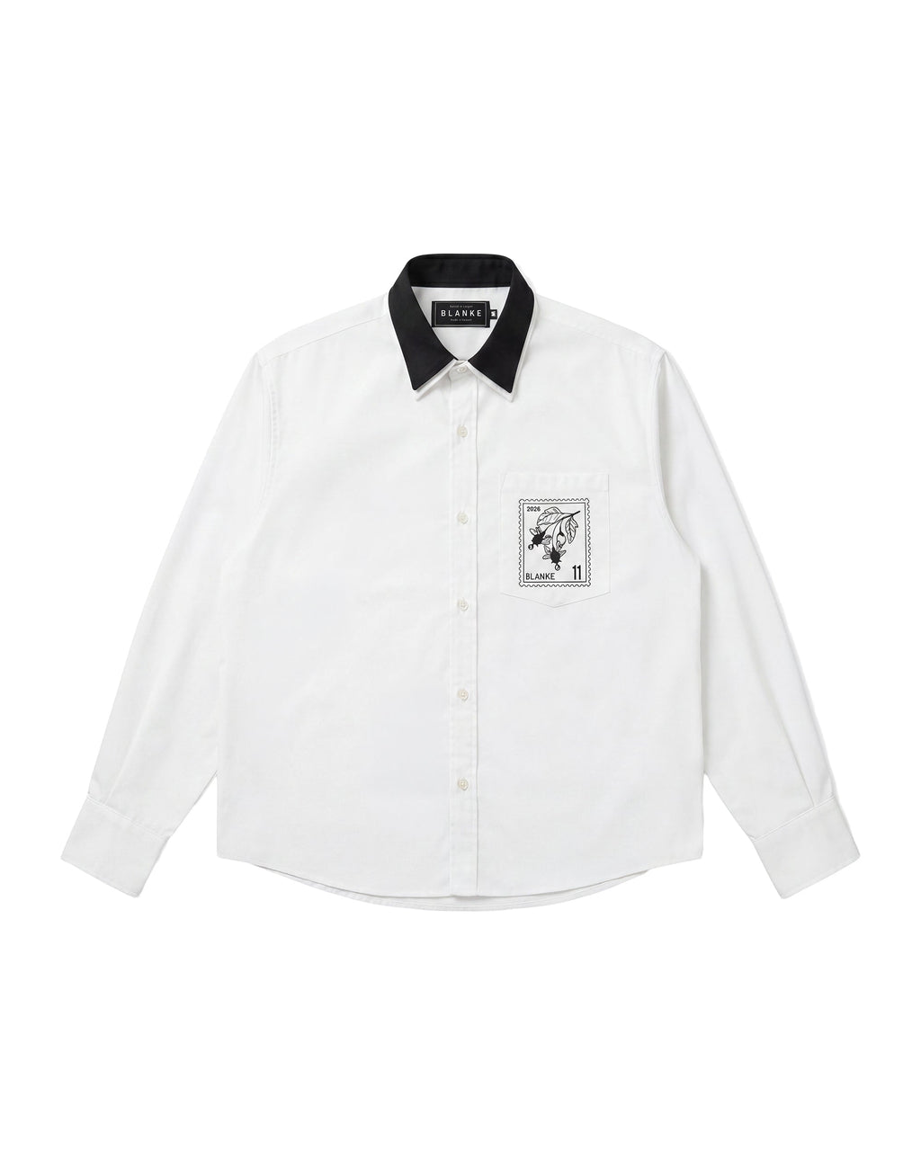 STAMP SHIRT WHITE flatlay