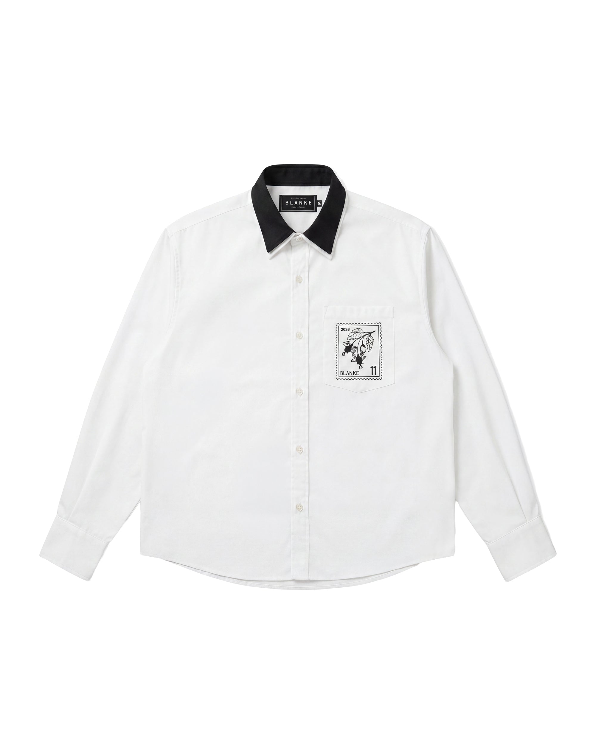 STAMP SHIRT WHITE flatlay