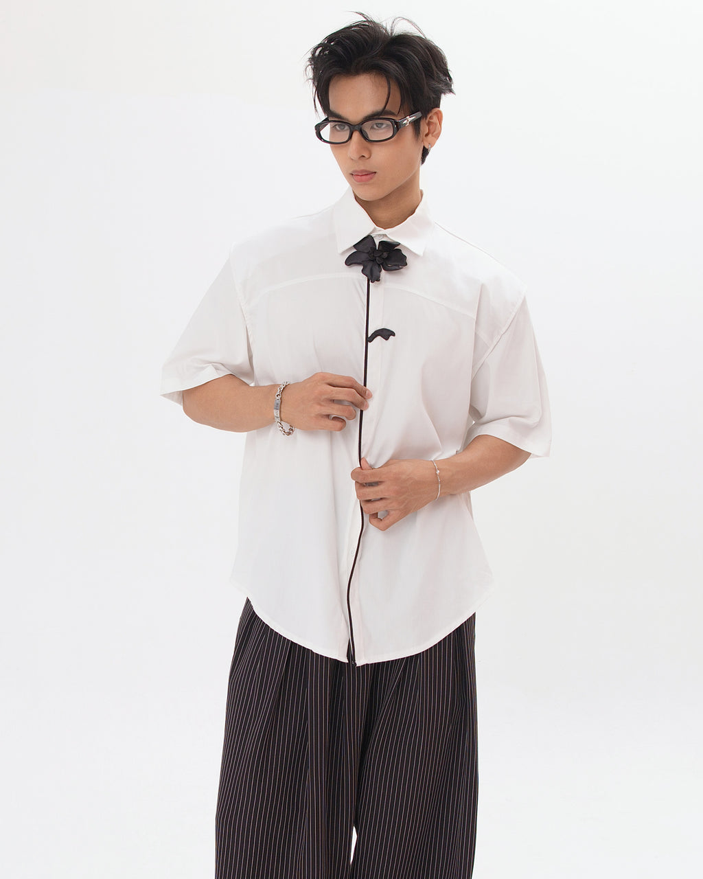 HOLSAEVER SHIRT white lookbook 1