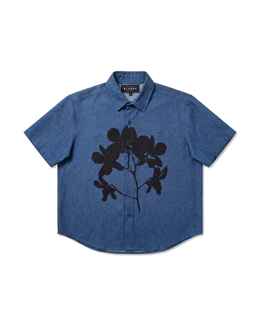 FLOWER DENIM SHIRT flatlay