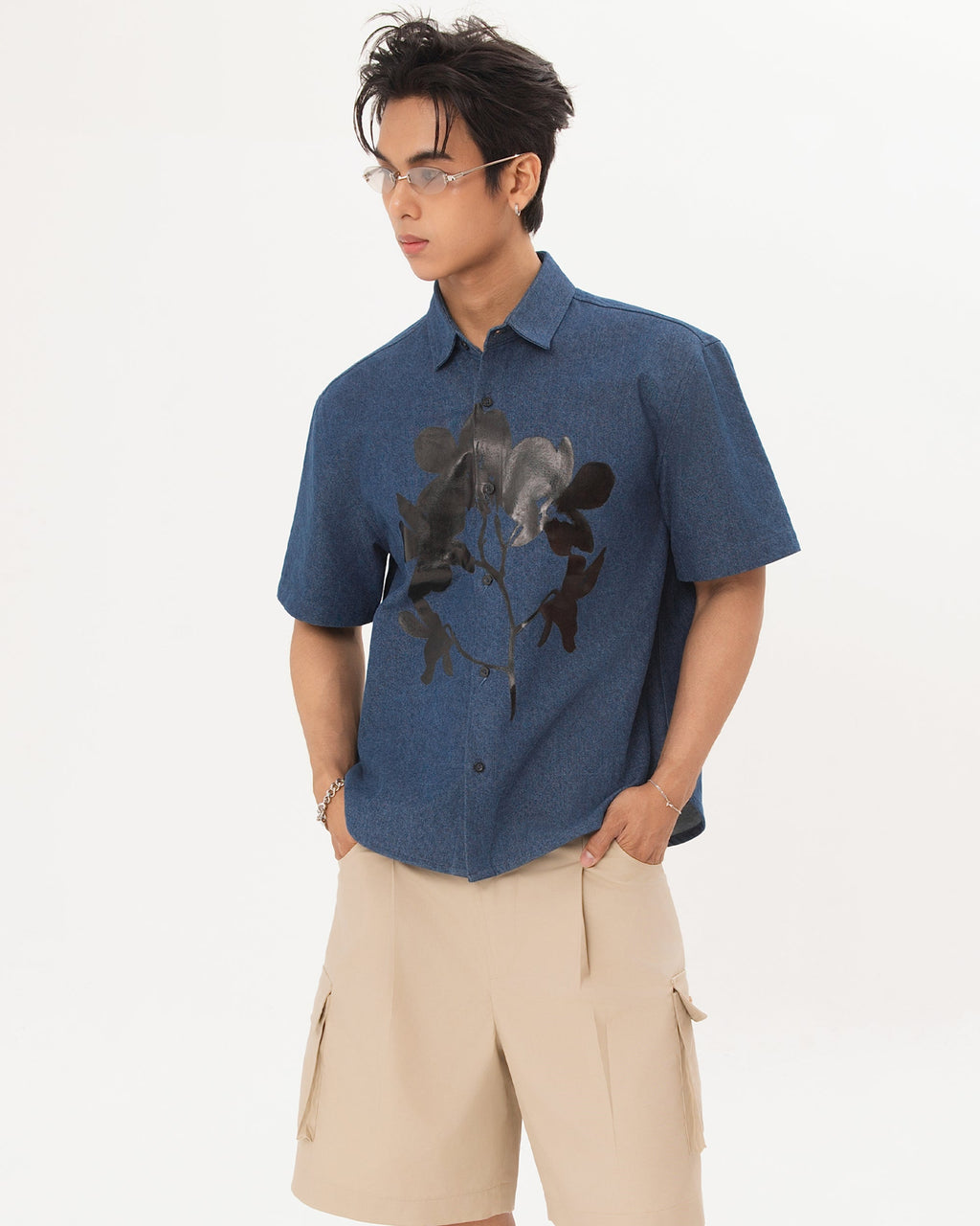 FLOWER DENIM SHIRT lookbook 3