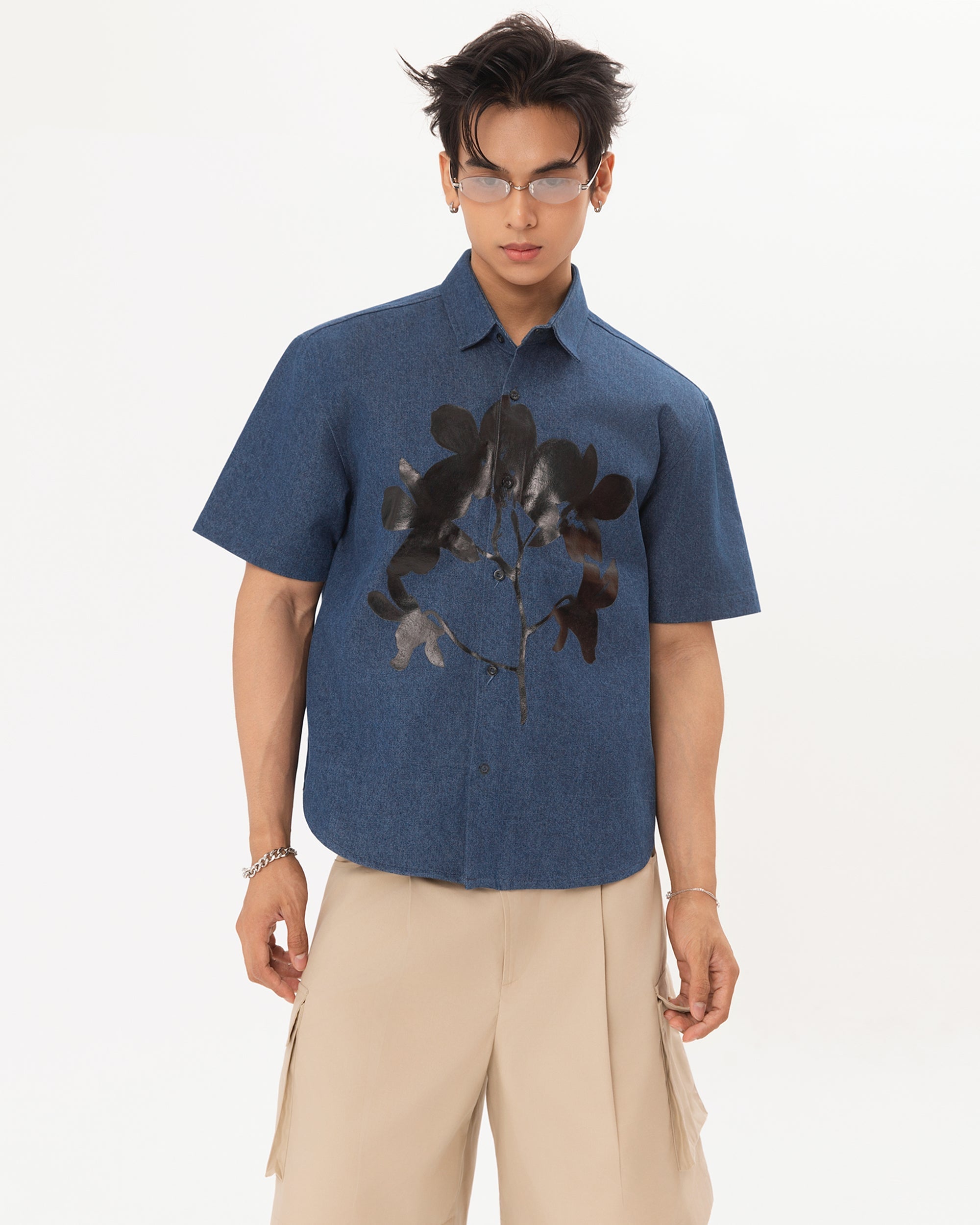 FLOWER DENIM SHIRT lookbook 5
