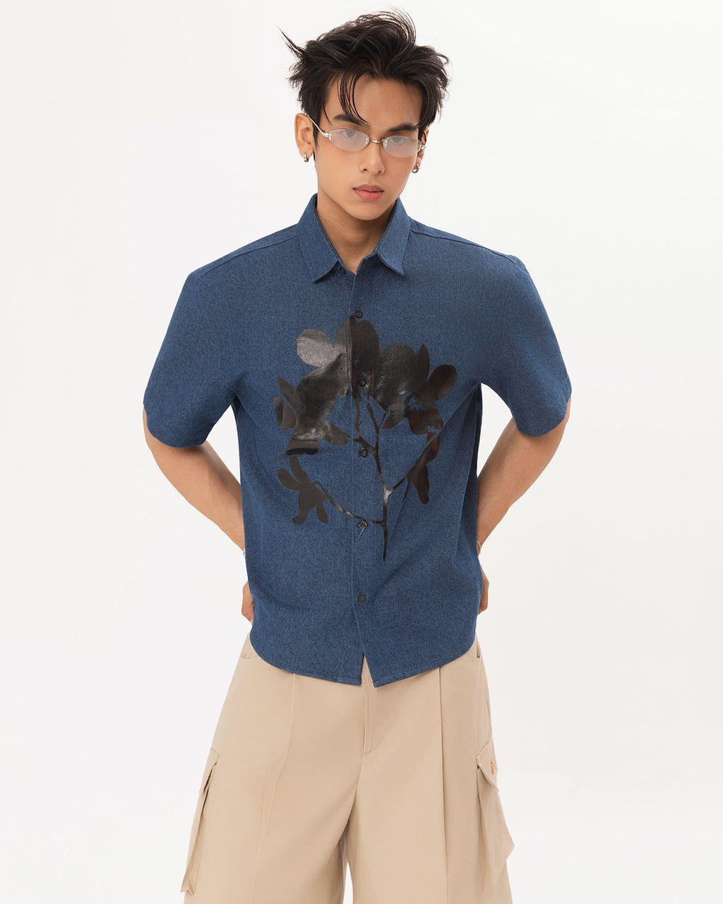 FLOWER DENIM SHIRT lookbook 6