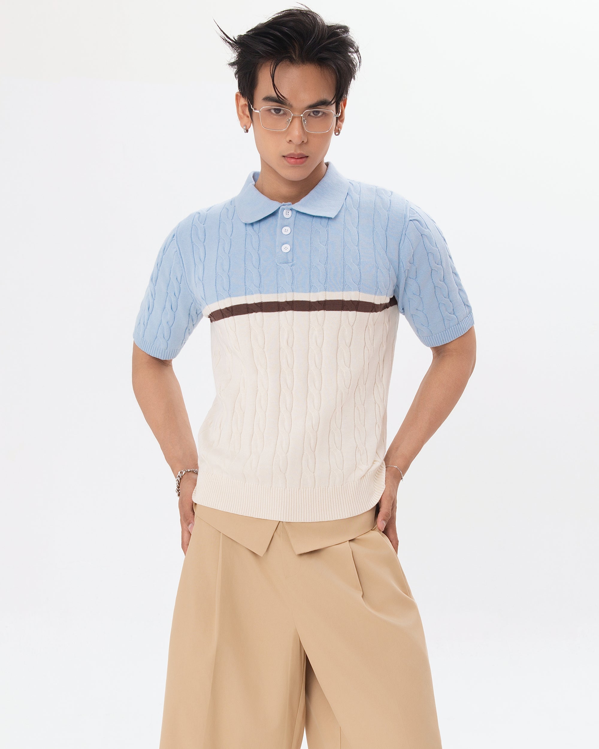SKIMI KNIT POLO model 3