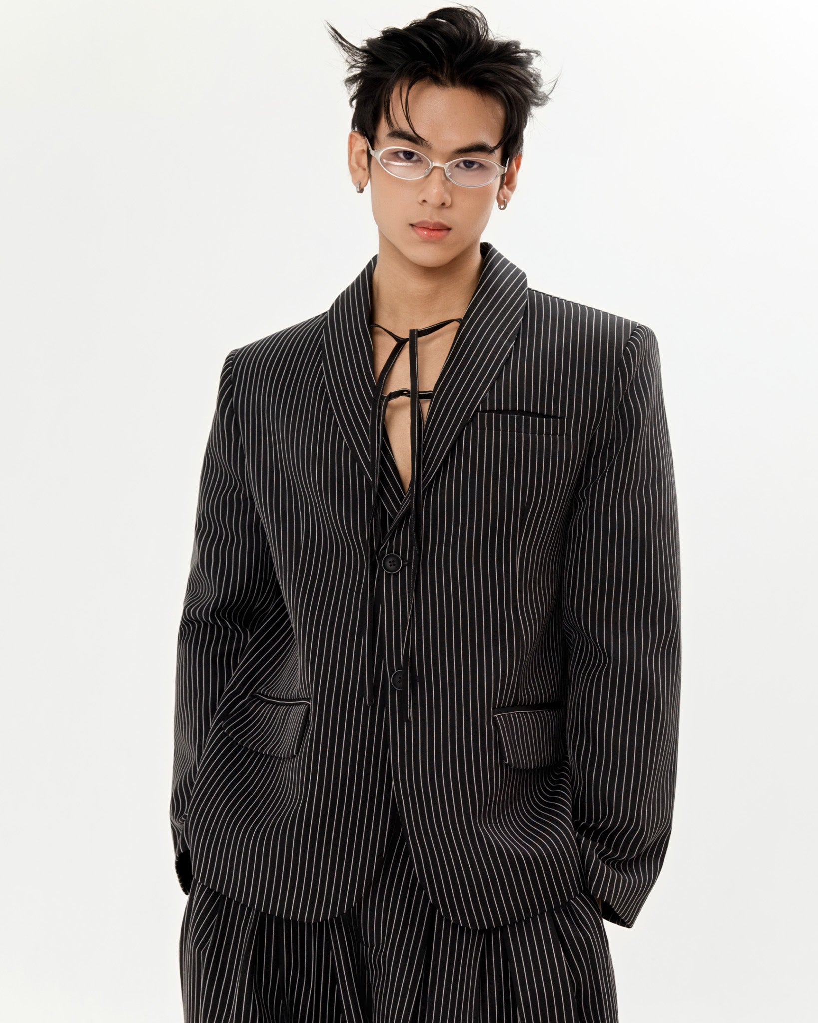 STRIPE LACE BLAZER lookbook 1